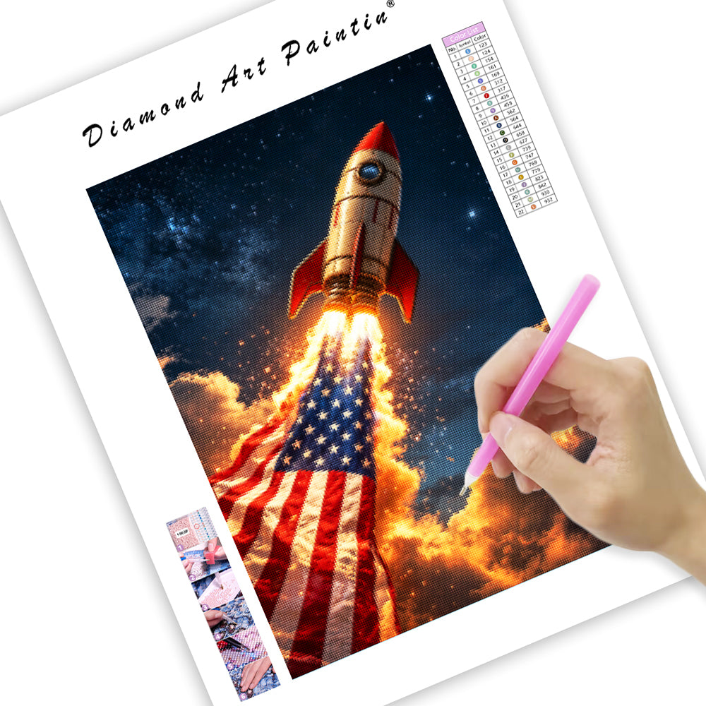 Rocket launch - Diamond Painting