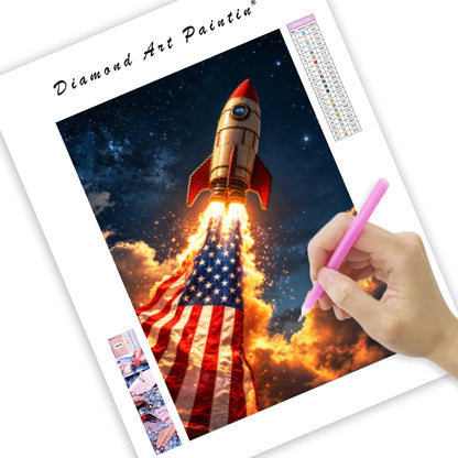 Rocket launch - Diamond Painting