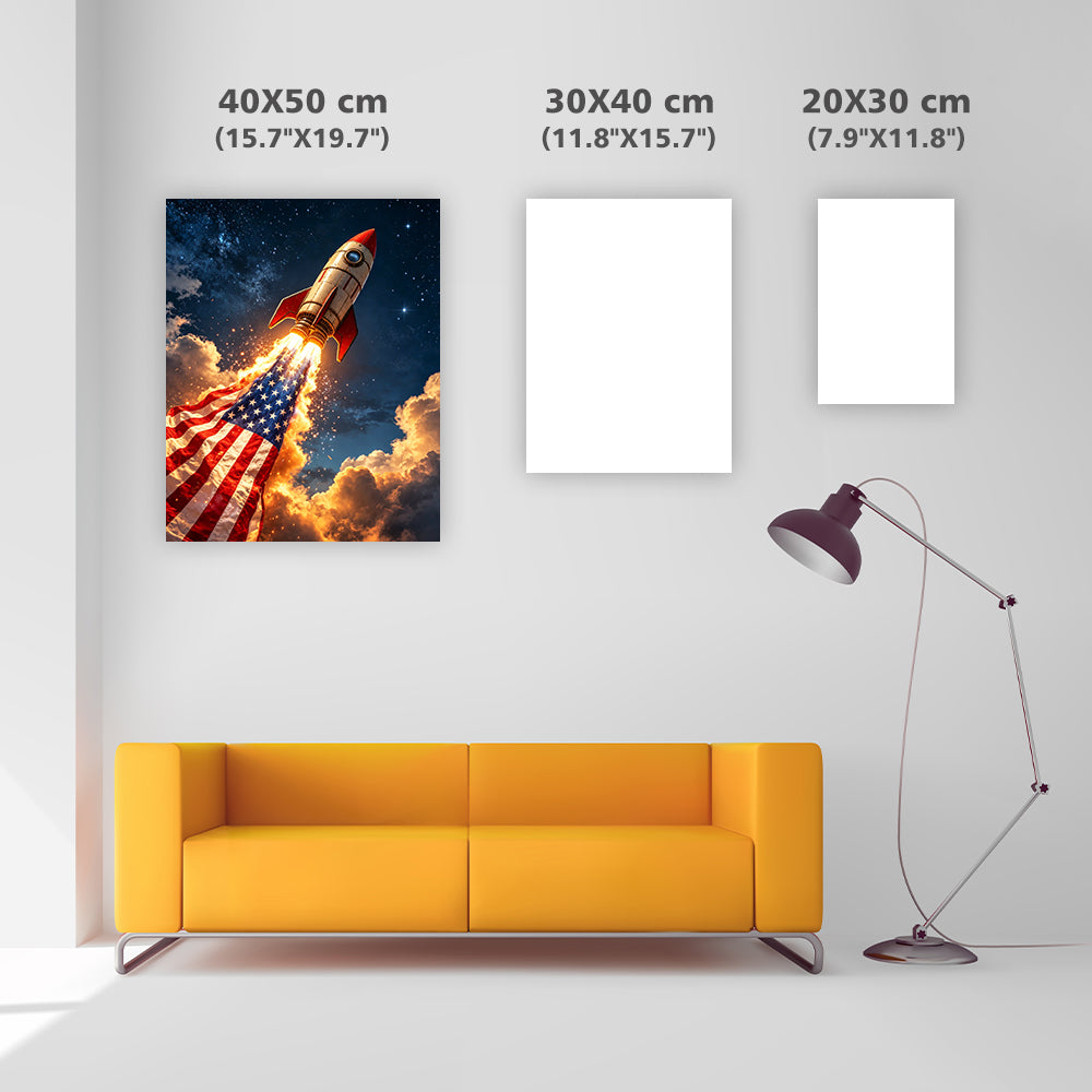 Rocket launch - Diamond Painting
