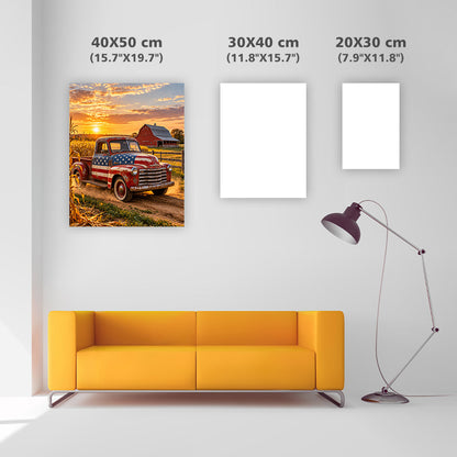 Scavenging pickup truck - Diamond Painting