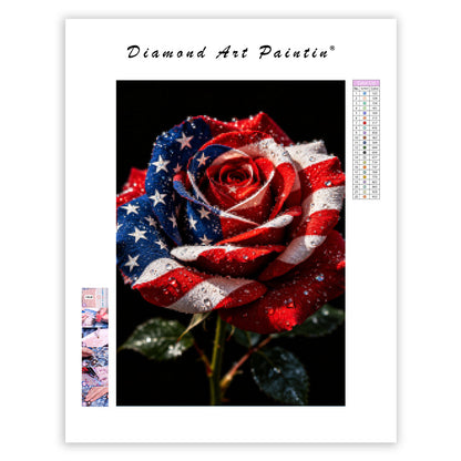 Star-Glitter Rose - Diamond Painting