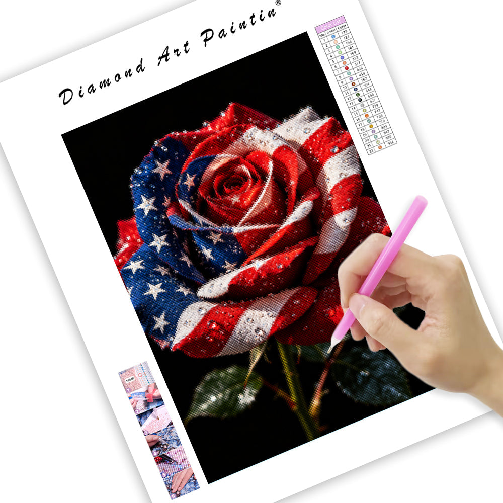 Star-Glitter Rose - Diamond Painting