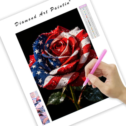 Star-Glitter Rose - Diamond Painting