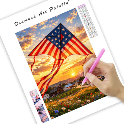 Stars and Stripes kite - Diamond Painting
