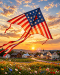 Stars and Stripes kite - Diamond Painting
