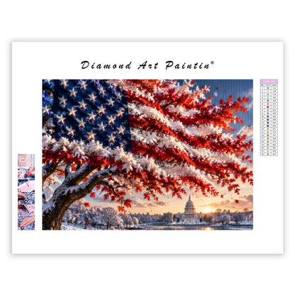 The Tree of Flags - Diamond Painting