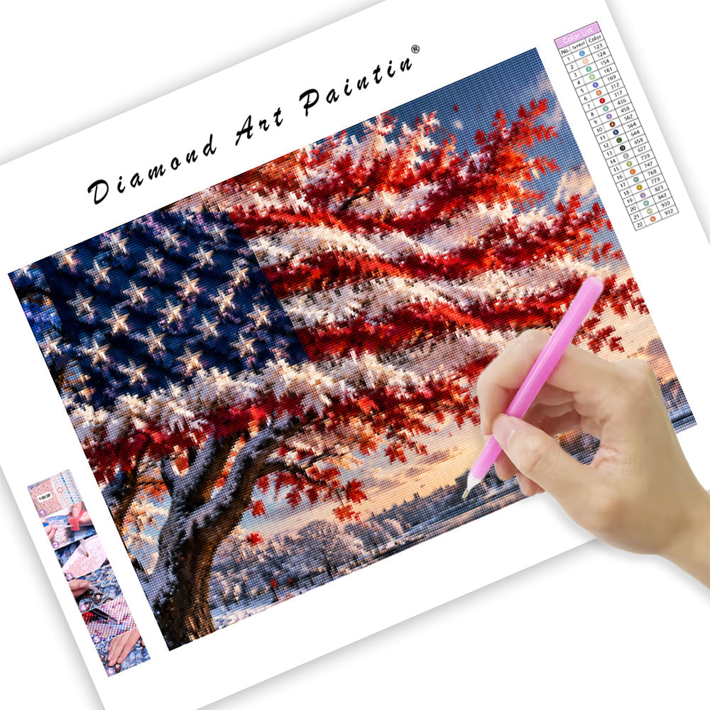 The Tree of Flags - Diamond Painting