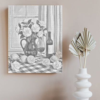 A Cozy Table - Dot Painting