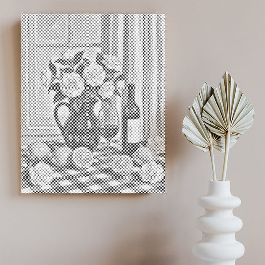 A Cozy Table - Dot Painting