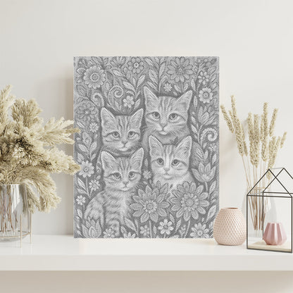 Bohemian Cats - Dot Painting