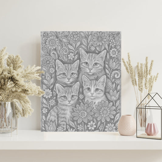Bohemian Cats - Dot Painting