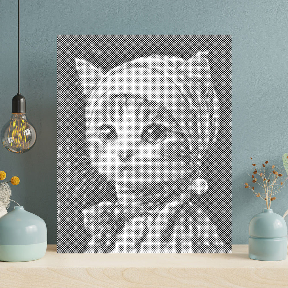 Cat with Pearl Earring - Dot Painting
