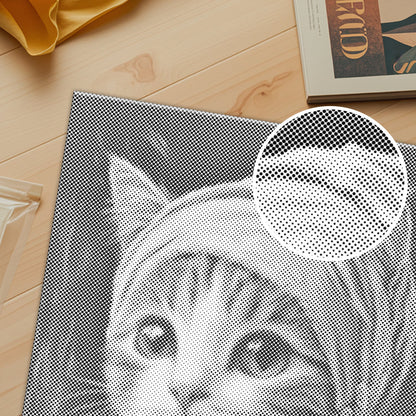 Cat with Pearl Earring - Dot Painting