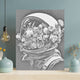 Flower-Filled Space Helmet - Dot Painting