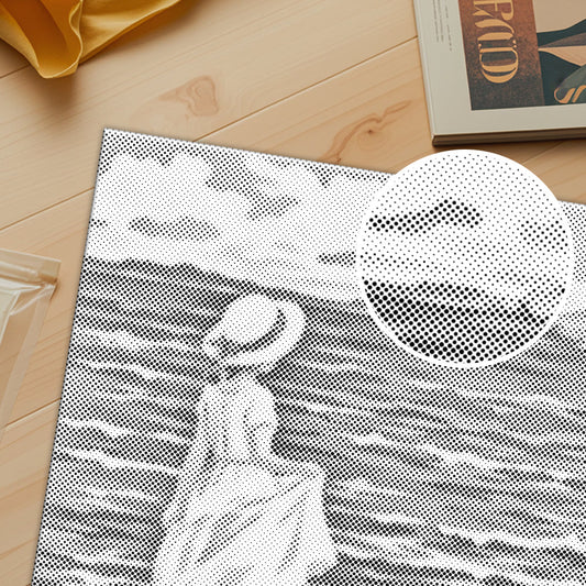 Girl on Beach - Dot Painting