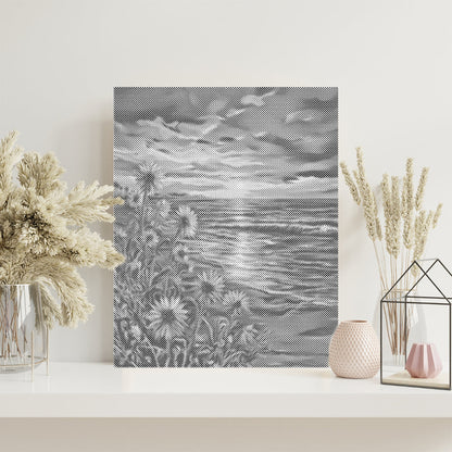 Golden Shore - Dot Painting