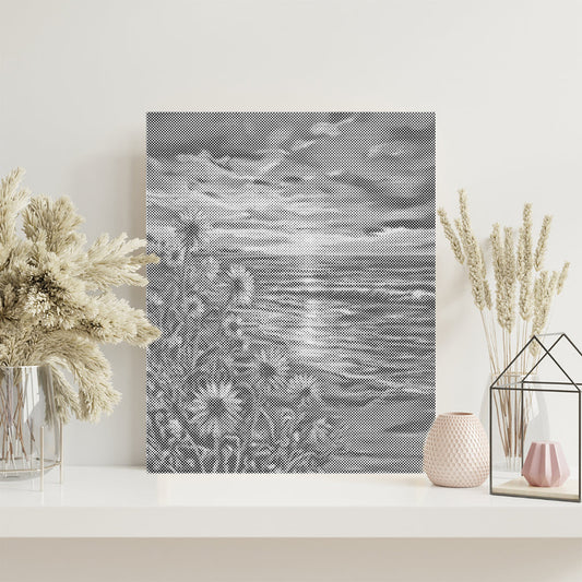Golden Shore - Dot Painting