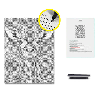 Hipster Giraffe - Dot Painting