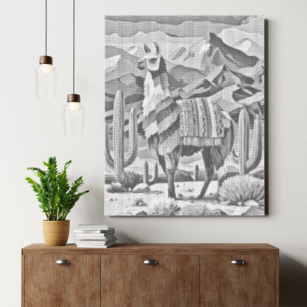 llama wearing - Dot Painting