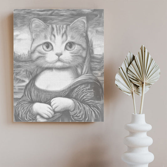Mona Lisa Cat - Dot Painting