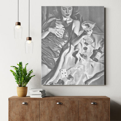 Poker and Drinks - Dot Painting