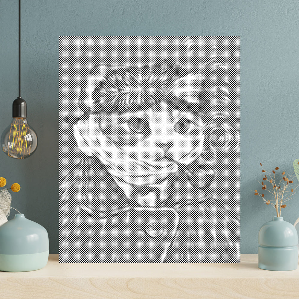 Self-Portrait of Cat - Dot Painting