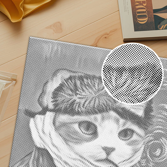 Self-Portrait of Cat - Dot Painting