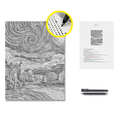 Starry Night Village - Dot Painting