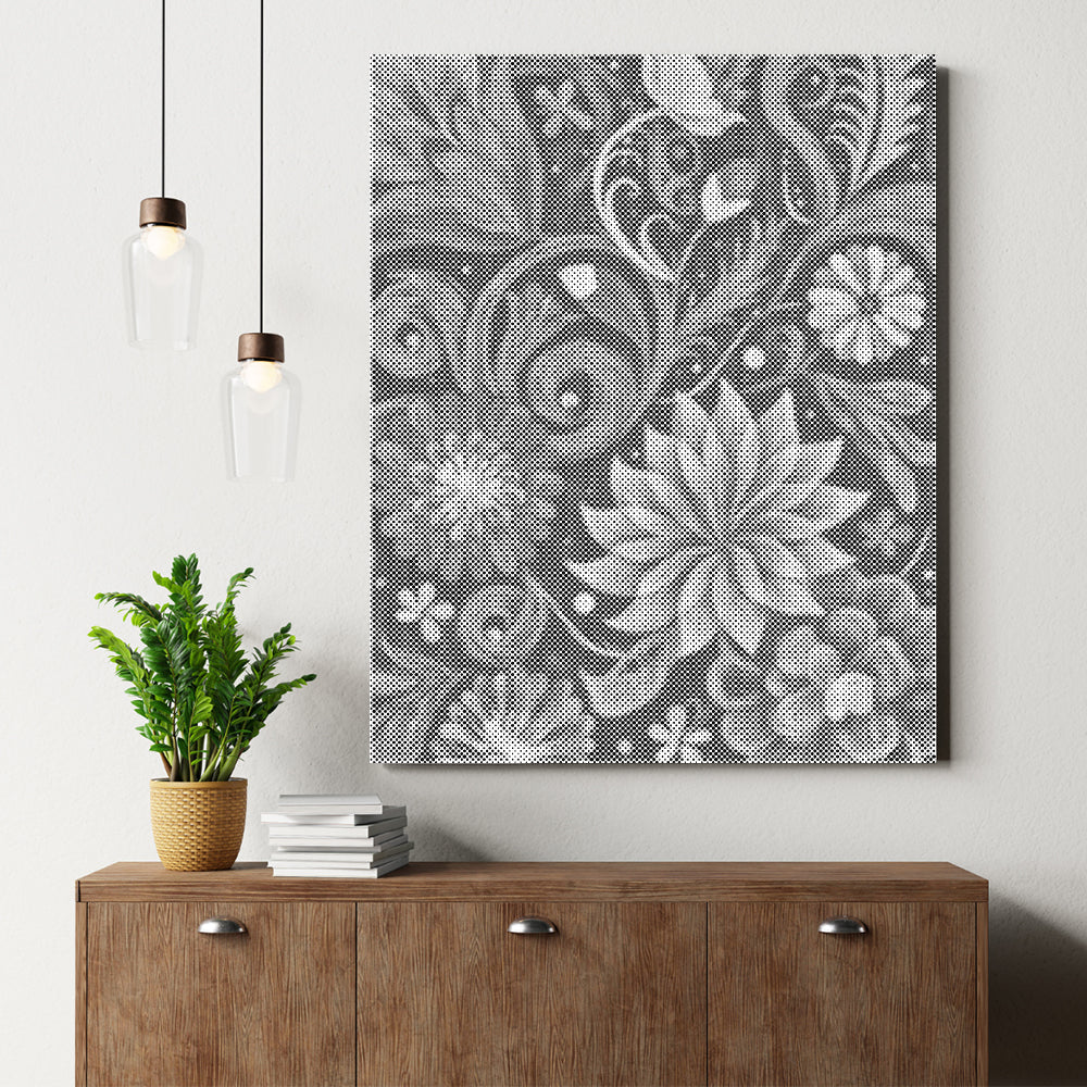 Vibrant Flower Swirls - Dot Painting