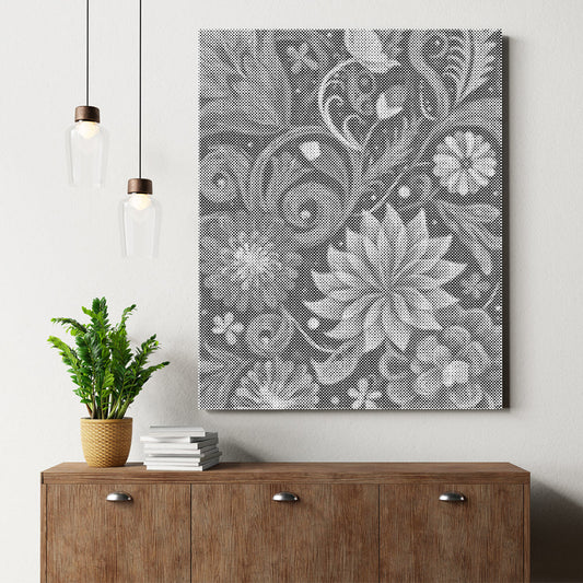 Vibrant Flower Swirls - Dot Painting