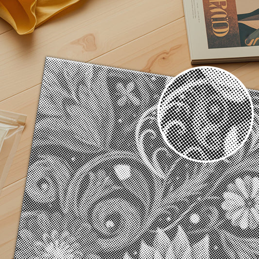 Vibrant Flower Swirls - Dot Painting