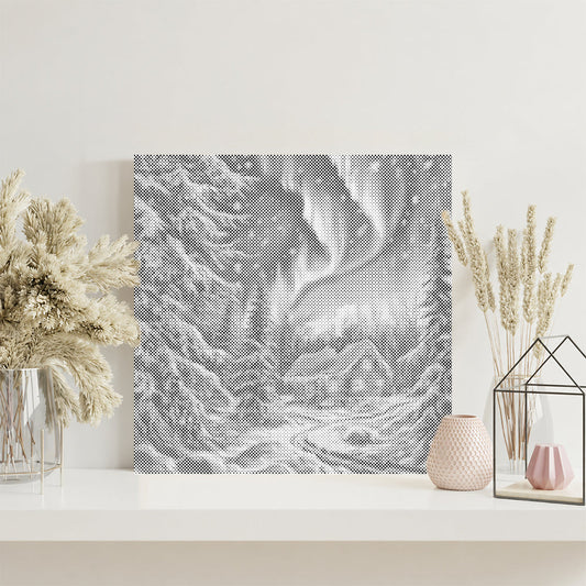 Northern Lights Christmas Cabin - Dot Painting