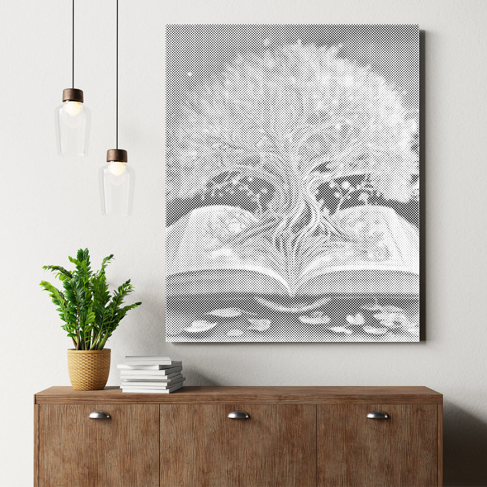 Sacred Tree In The Book - Dot Painting