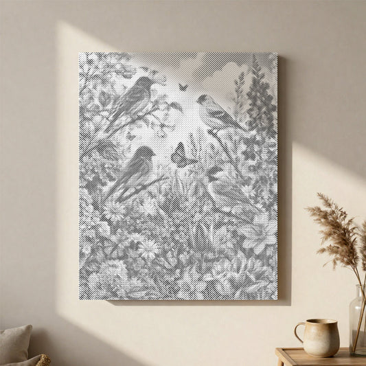 Spring Songbird Garden - Dot Painting