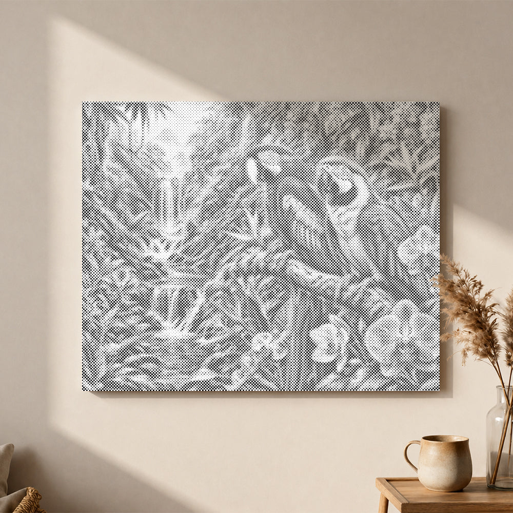 Tropical Parrot Falls - Dot Painting