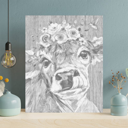 Cow Flower - Dot Painting