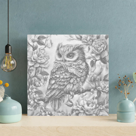 Dreamy Purple Owl - Dot Painting