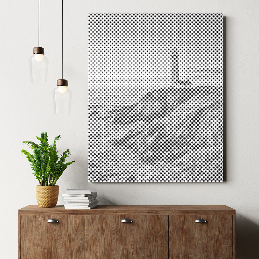 Lighthouse at Sunset - Dot Painting