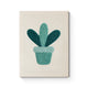Blue Cactus in Pot - Punch Needle