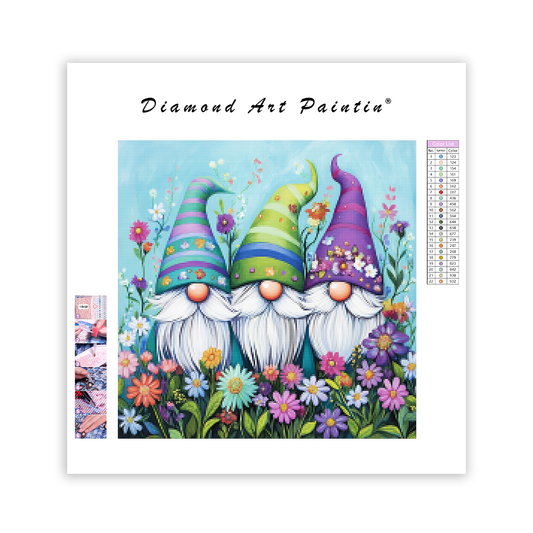 Flower Gnomes - Diamond Painting