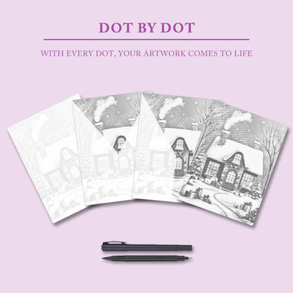 The Christmas House - Dot Painting