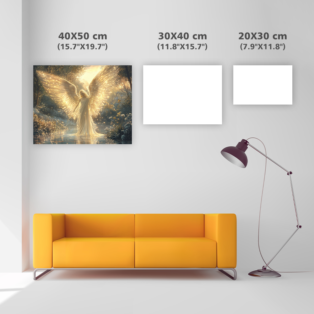 Angel by Sparkling River - Diamond Painting