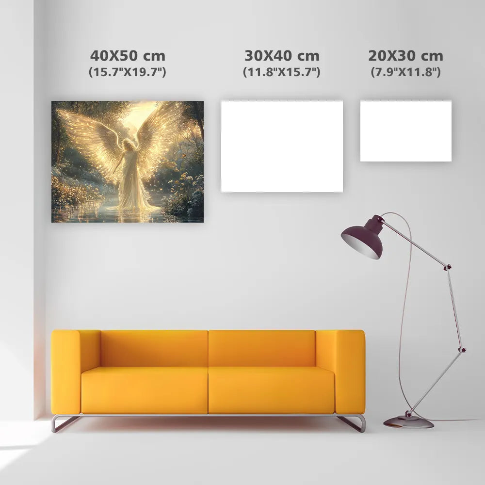 Angel by Sparkling River - Diamond Painting
