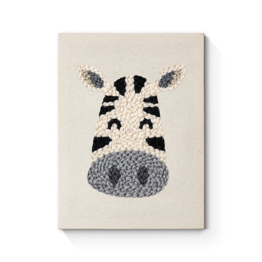 Zebra's Face - Punch Needle