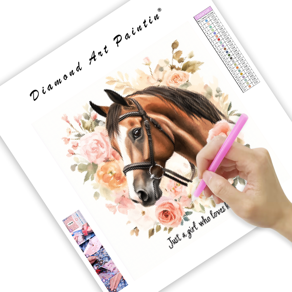 Just a Girl Who Loves Horses - Diamond Painting