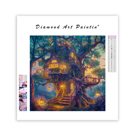 Fantasy Tree House - Diamond Painting