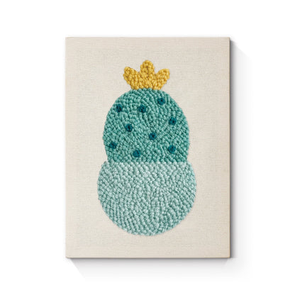 Cactus with Yellow Crown - Punch Needle