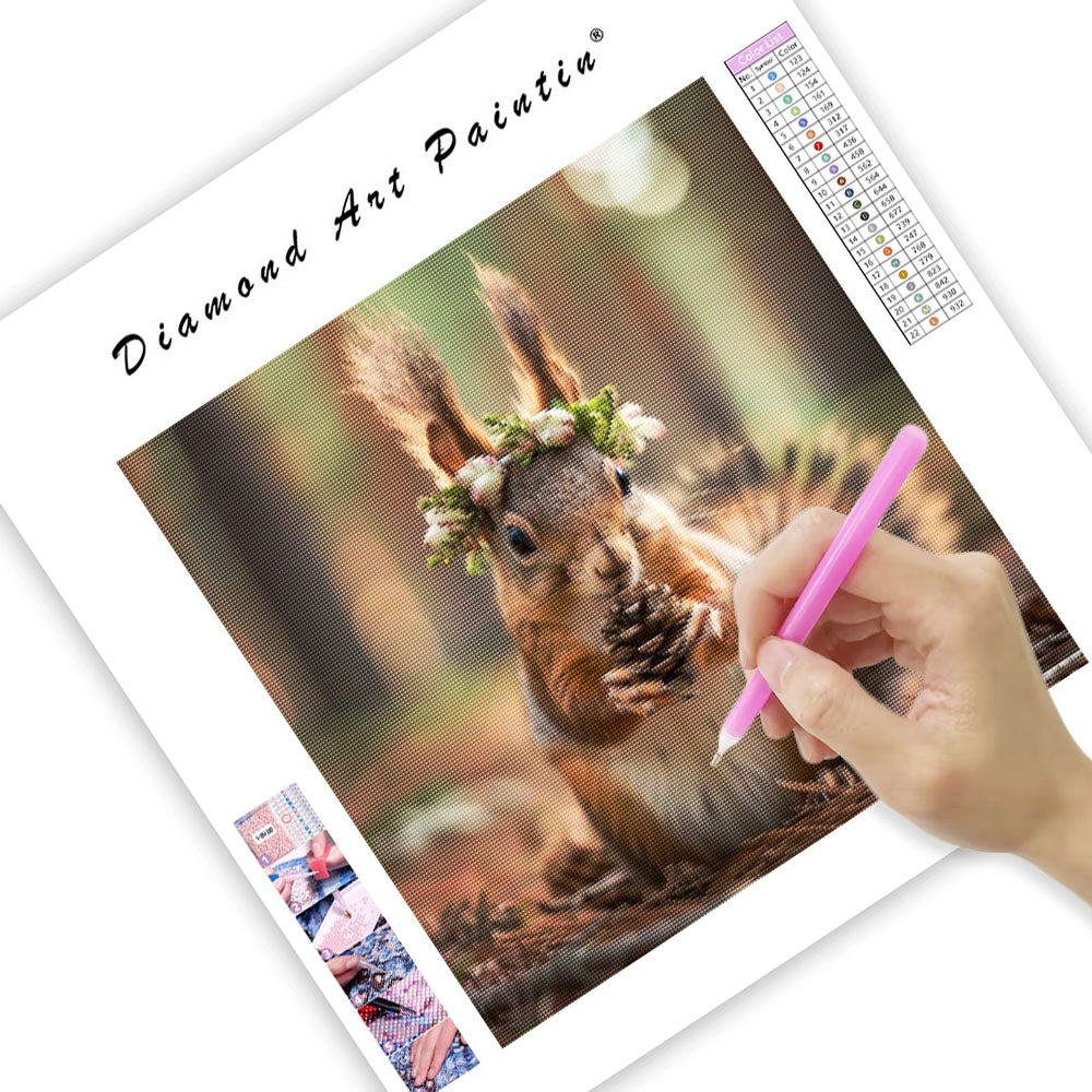 Pine Squirrel - Diamond Painting
