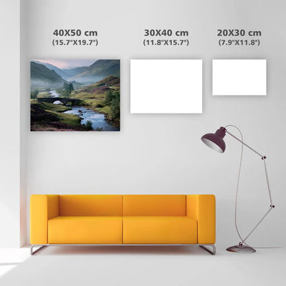Misty Scottish Highland Valley - Diamond Painting