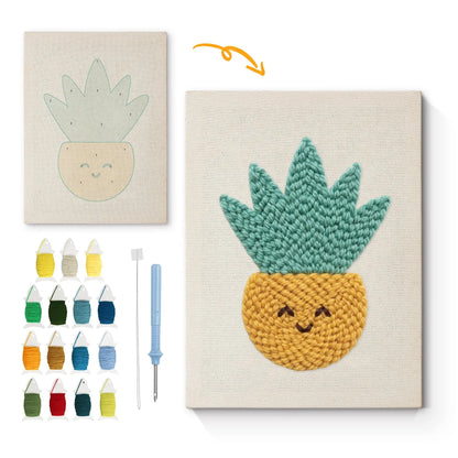 Smiling Pineapple - Punch Needle
